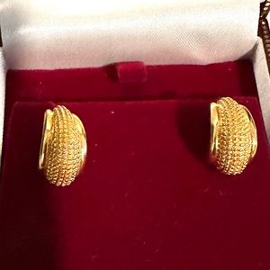 Gold Tone Post Earrings